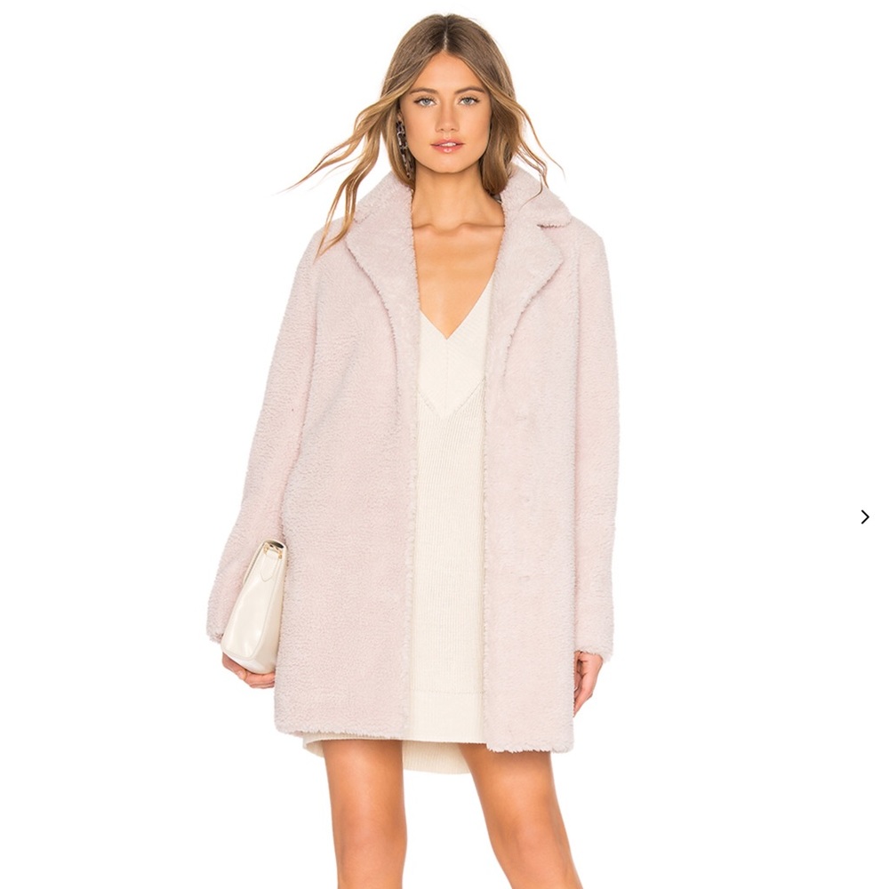 Lovers + Friends Blush Sammy Faux Shearling Coat
